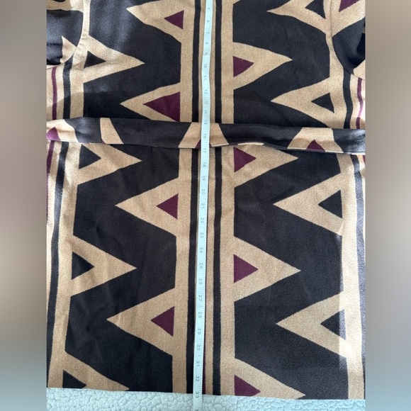 NWT Banana Republic Vilama Print Fall Wool Wrap Coat in Malbec Rad/Tan Size M/L - Picture 9 of 12